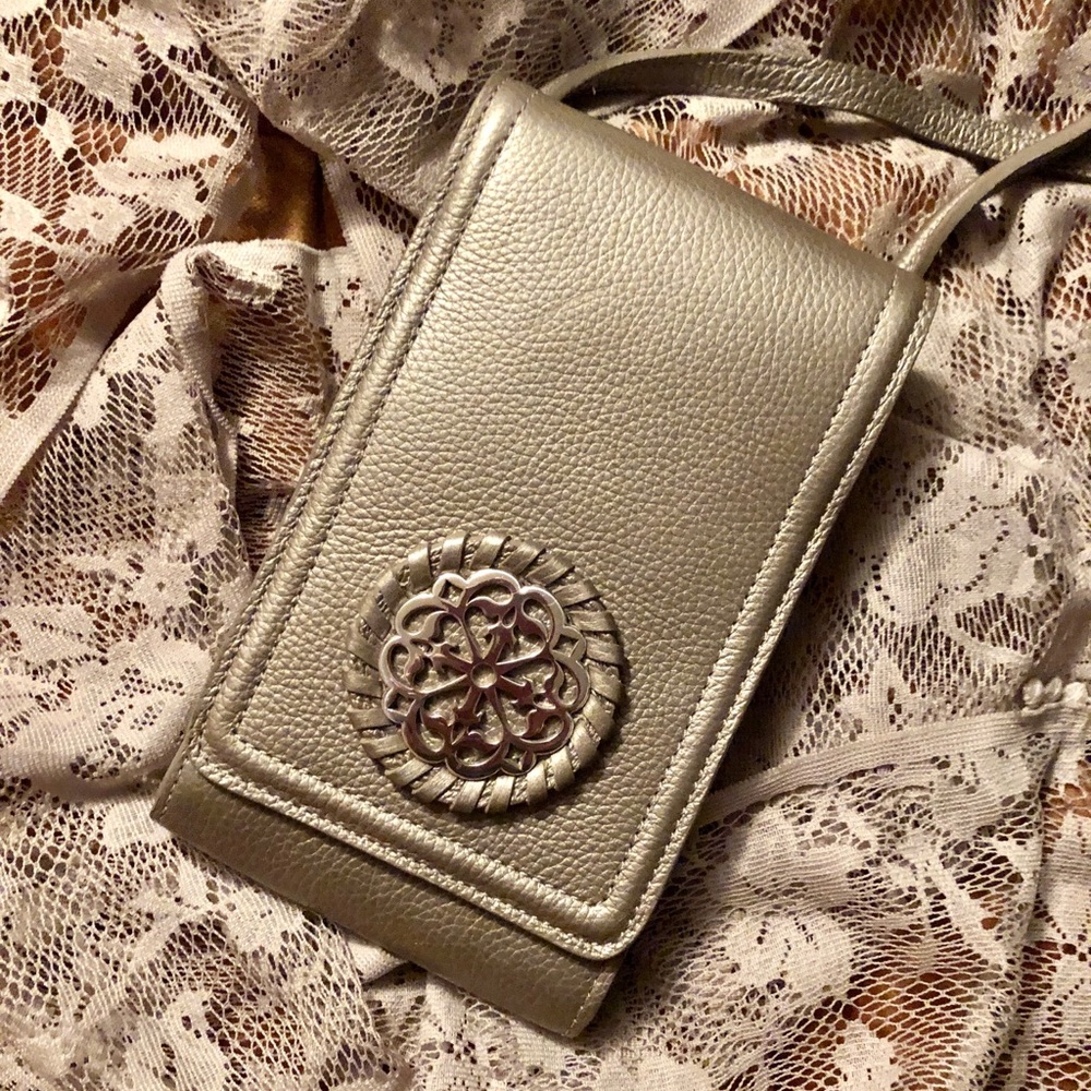 Brighton phone organizer in Silver. NWT